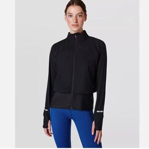 NWT Sweaty Betty Fast Track Running Jacket Size Small - Black